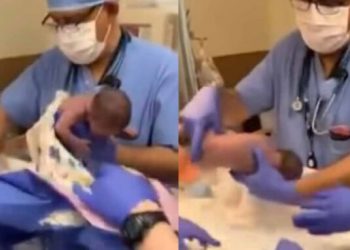 Lekarz tuż po porodzie upuścił noworodka, który spadł na główkę. Wszystko nagrał ojciec. Film mrozi krew w żyłach