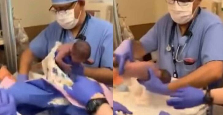 Lekarz tuż po porodzie upuścił noworodka, który spadł na główkę. Wszystko nagrał ojciec. Film mrozi krew w żyłach